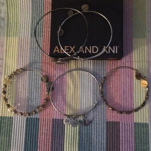 Alex and ani tarnish bangles set (5)